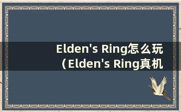 Elden's Ring怎么玩（Elden's Ring真机演示）